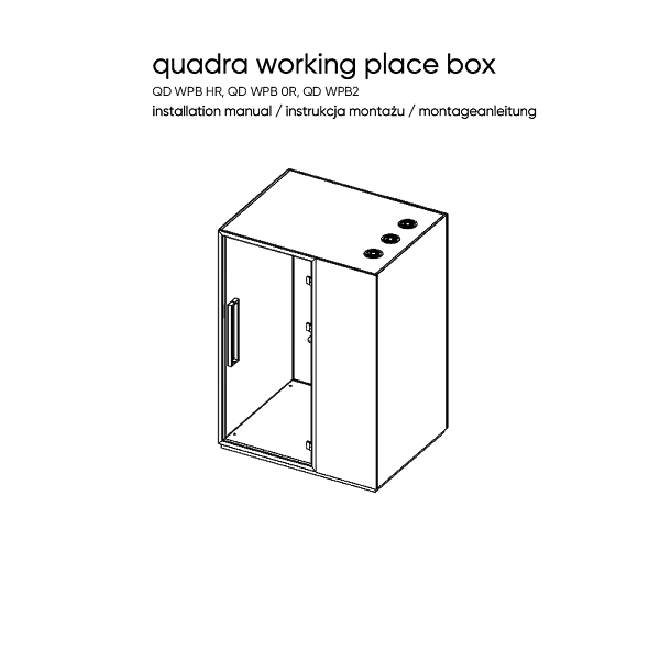 quadra workplace box - instrukcja montażu